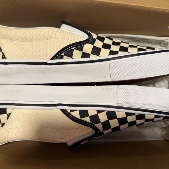 Vans Mens Slip-On Sneakers - Black and Cream Checkerboard 11.5 - Picture 8 of 12